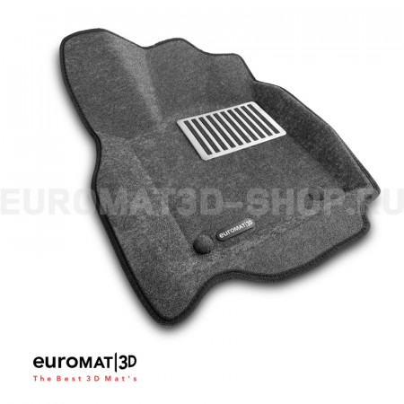 Текстильные 3D коврики Euromat3D Lux в салон для Jeep Grand Cherokee (2010-) № EM3D-002760G (Серые)