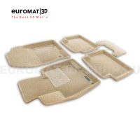 Текстильные 3D коврики Euromat3D Business в салон для Mazda CX-5 (2017-) № EMC3D-003414T Бежевые