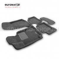 Текстильные 3D коврики Euromat3D Business в салон для Mercedes E-Class (W213) (2016-2023) № EMC3D-003519G Серые