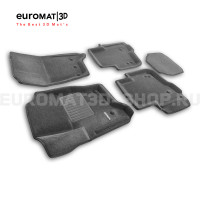 Текстильные 3D коврики Euromat3D Business в салон для Land Rover Discovery IV (2010-2016) № EMC3D-003100G Серые