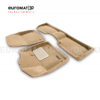 Текстильные 3D коврики Euromat3D Lux в салон для Citroen C5 (2008-) № EM3D-001712T Бежевые