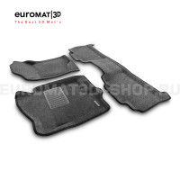 Текстильные 3D коврики Euromat3D Business в салон для Cadillac Escalade (2007-2014) № EMC3D-001302G Серые