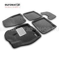 Текстильные 3D коврики Euromat3D Lux в салон для Ford Explorer (2015-) № EM3D-002217G Серые