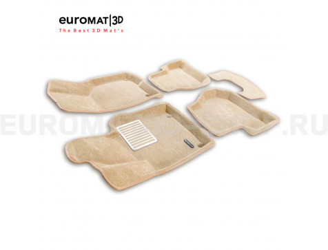 Текстильные 3D коврики Euromat3D Lux в салон для Seat Altea (2005-2009) № EM3D-004502T Бежевые Текстильные 3D коврики Euromat3D Lux в салон для Seat Altea (2005-2009) № EM3D-004502T Бежевые