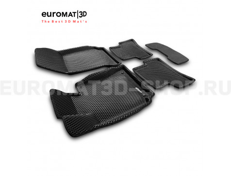 3D коврики Euromat3D EVA в салон для Mercedes C-Class (W204) (2007-2014) № EM3DEVA-003503