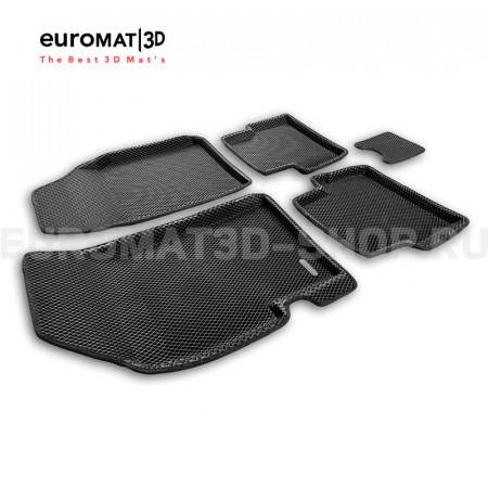 3D коврики Euromat3D EVA в салон для Chevrolet Spark (2009-2016) № EM3DEVA-001508