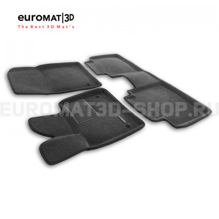 Текстильные 3D коврики Euromat3D Business в салон для Voyah Free (2021-) № EMC3D-005700G Серые