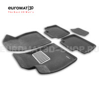 Текстильные 3D коврики Euromat3D Lux в салон для Chery Arrizo 8 (2023-) № EM3D-001419G Серые